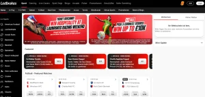 Sportwettenbereich mit Sportartenliste und Wettmärkten bei Ladbrokes